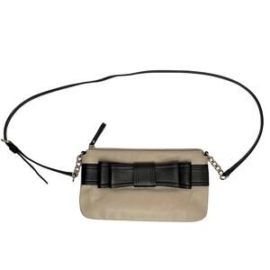 Kate Spade Villabella Avenue Celina Pebbled Leather Crossbody Tan w/ Black Bow